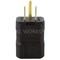 Ac Works Straight Blade Plug, 5-15P, 15 A, 125V AC, 2 Pole, Screw Terminals, Grounded ASQ515P-BK - alternate 4